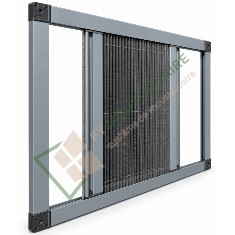 Moustiquaire Plissée à Déplacement Libre – Sur-Mesure